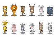 Vector cartoon animals, an Animal Illustration by DeepDesign (Thumbnail 2 of 2)
