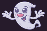 Cute Retro Ghost, an Illustration by Schwegel Illustration (Thumbnail 1 of 2)