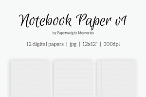 Patterned Paper - Notebook Paper