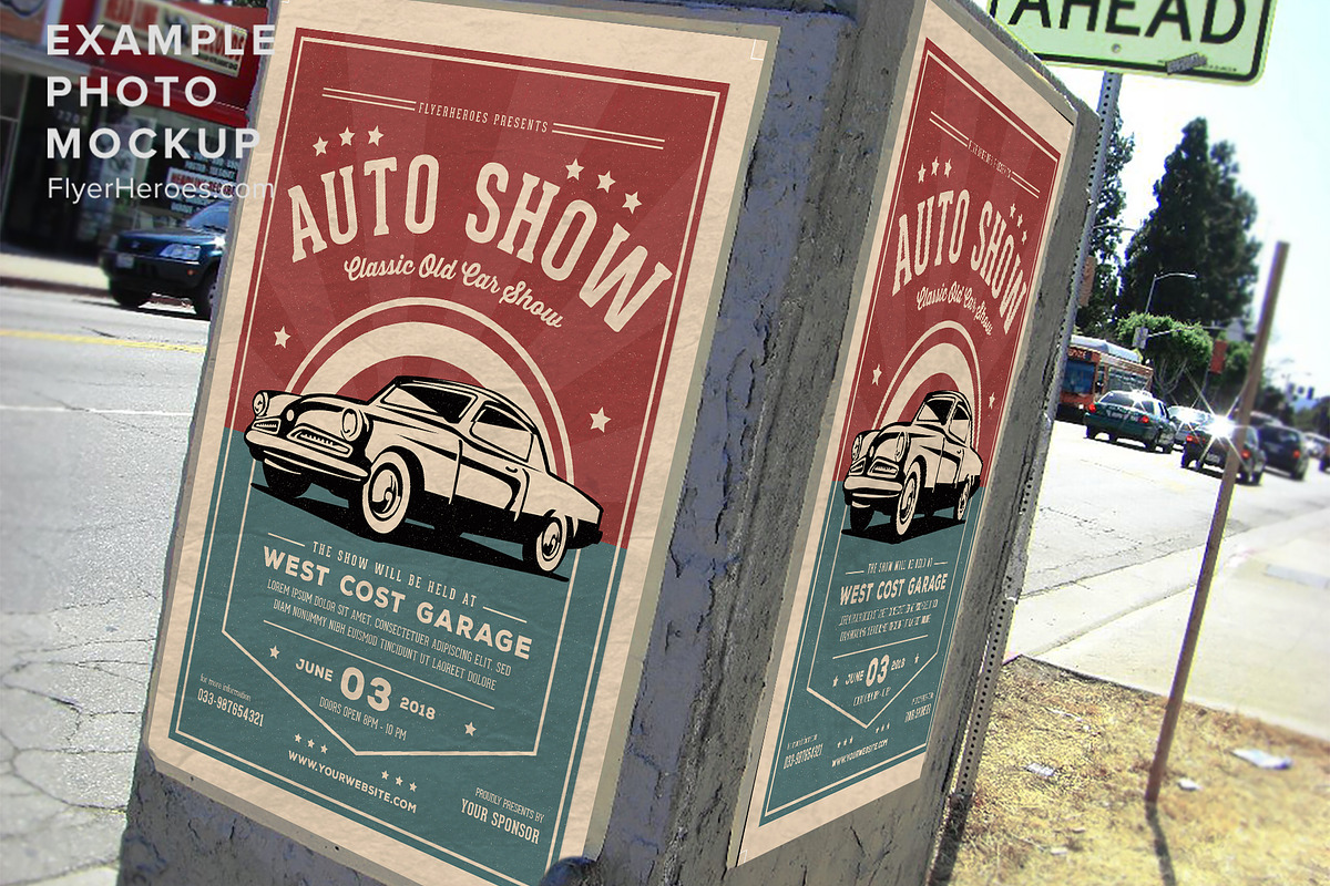 Old Classic Car Show Flyer Template, a Flyer Template by FlyerHeroes (Photo 3 of 4)