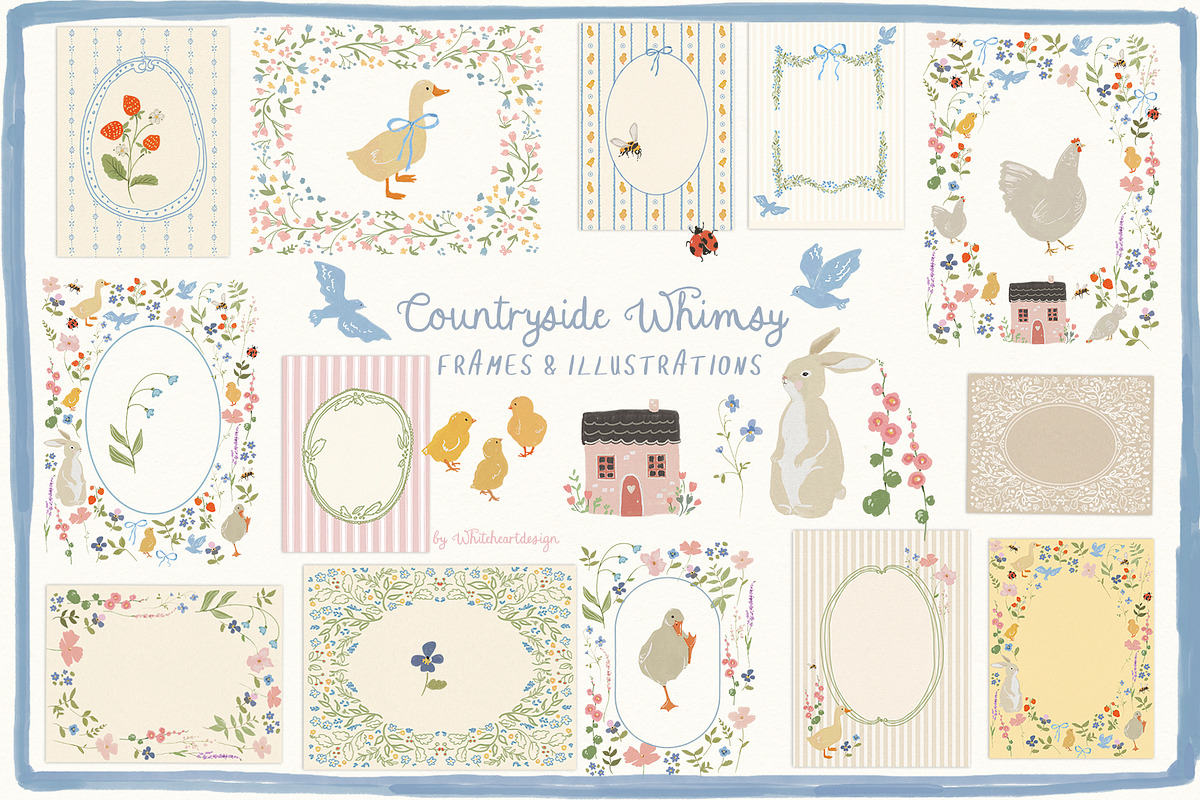 Cottagecore PNG Frames, Illustration, a Decorative Illustration by whiteheartdesign (Photo 2 of 57)