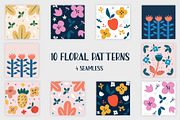 Floral Patterns Set, a Decorative Illustration by DikayaMiau (Thumbnail 1 of 8)