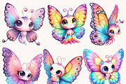 Watercolor Cute Butterflies Clipart, an Animal Illustration by Design Scotch (Thumbnail 4 of 10)