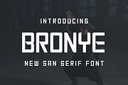 Bronye | Geometric Font, a Sans Serif Font by Artiveko (Thumbnail 1 of 3)