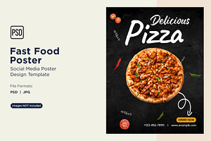 Fast Food Poster Design Template 19, a Social Media Template by shahsoft