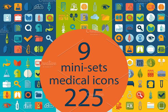 9 Medical Sets Of Icons