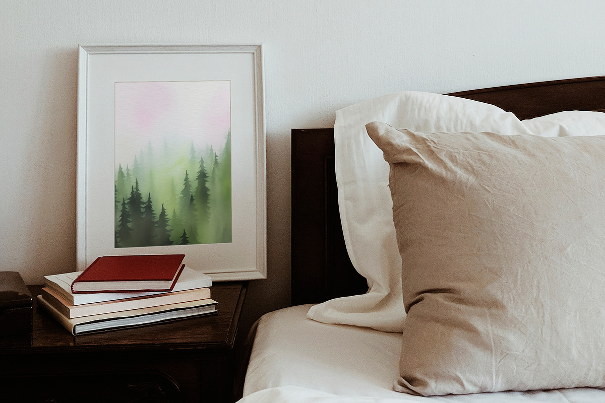 Foggy Forest Watercolor Set, an Illustration by AlineArtStore (Photo 9 of 13)