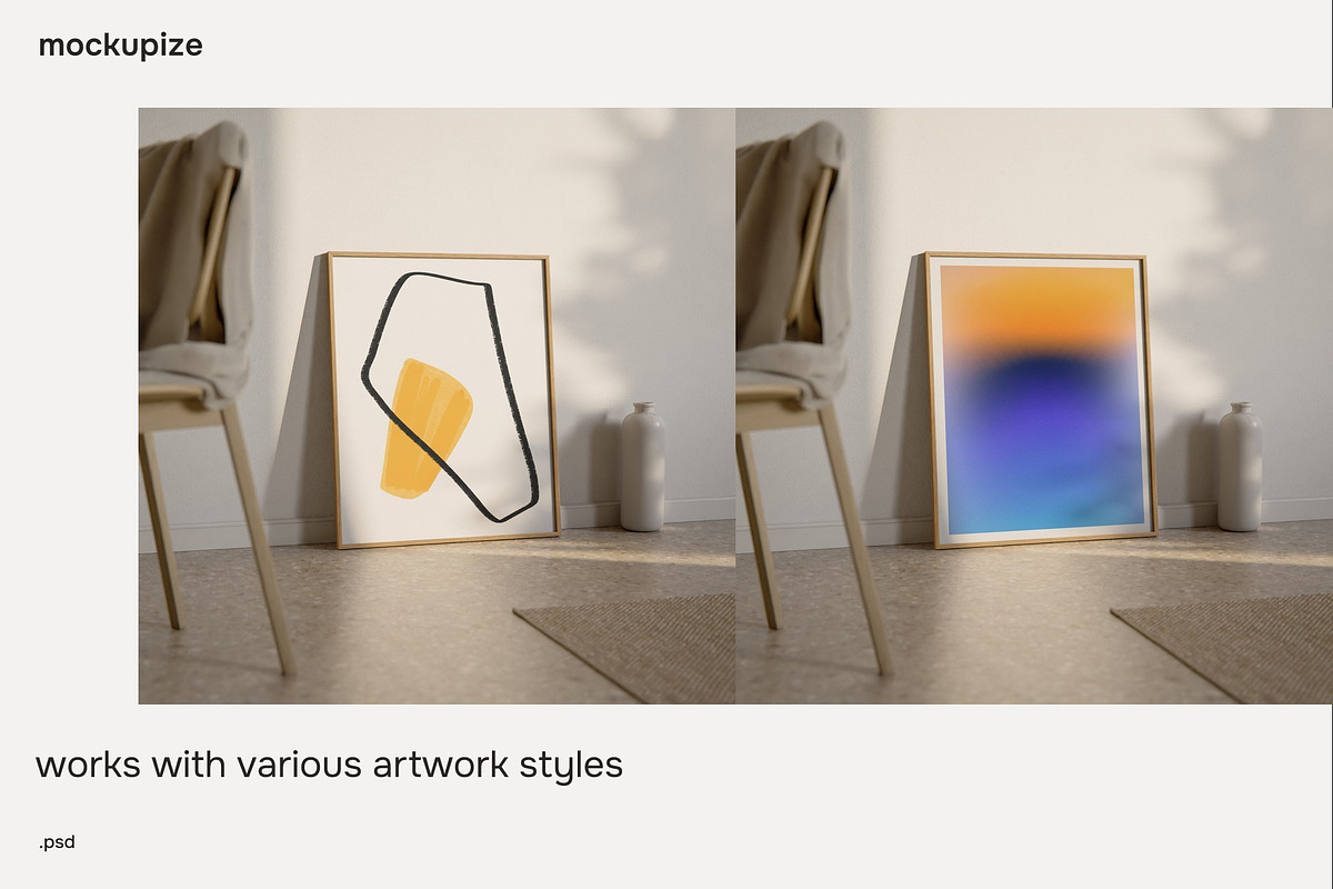 4x5 Floor Leaning Frame Mockup, a Household Mockup by mockupize (Photo 5 of 7)