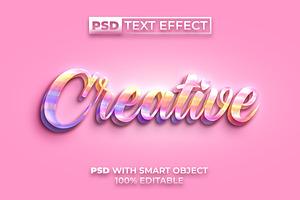 Creative Text Effect Colorful Style