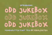 Odd Jukebox Hand-drawn Font Trio, a Handwritten Font by Perplexitics (Thumbnail 1 of 10)