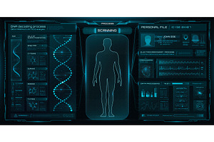 HUD medicine, health care, an Illustration by Vector Tradition