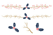 Modern Holly Clipart & Vectors, an Illustration by Amanda Ilkov (Thumbnail 4 of 5)