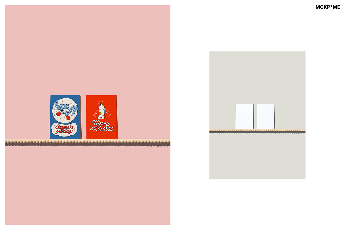 A6/B6/A5 CARDS ON BOBBIN SHELVES, a Merchandise Mockup by MCKP*ME (Photo 5 of 9)