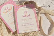 Checkered Wedding Invite Template, an Invitation Template by Indigo Rain Creative (Thumbnail 1 of 7)