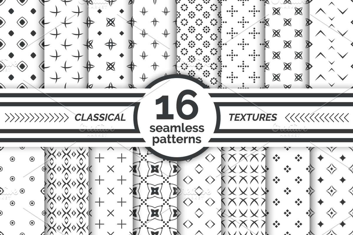 Classical seamless patterns. Big set, a Pattern Graphic by pattern shop (Photo 1 of 17)