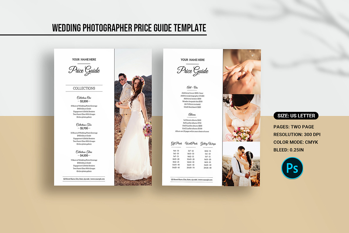 Wedding Photography Price List, a Flyer Template by retrographix (Photo 1 of 4)