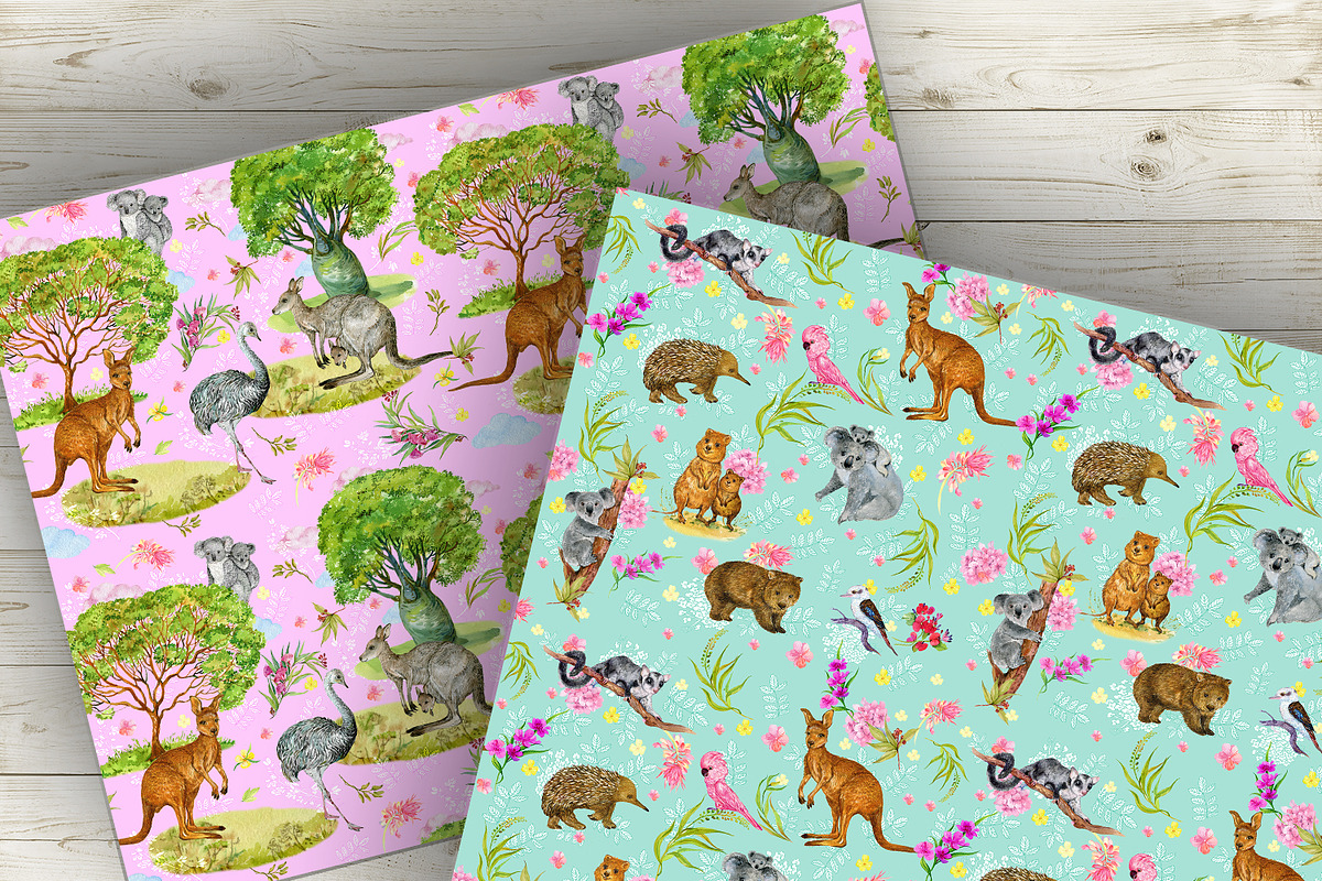 Australia  seamless patterns, a Pattern Graphic by MitrushovaArt (Photo 7 of 11)