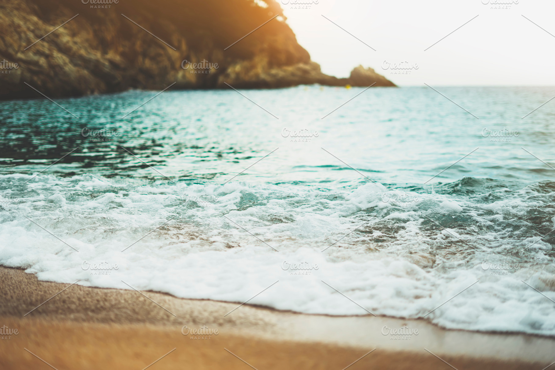 Beach on sunny day featuring beach, sand, and background, a Nature Photo by A_B_C