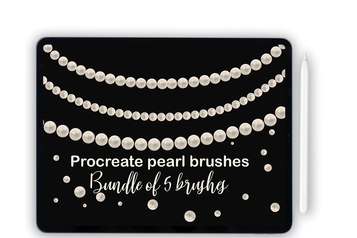 Procreate pearl brushes for iPad and, a Brush Add-On by Illustration Tribe (Photo 1 of 4)