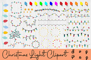 Colorful Christmas Lights Cllipart