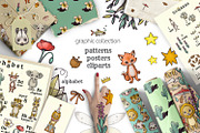 SEAMLESS PATTERNS  PRINTS  CLIPART, an Animal Illustration by TanyaSchuka (Thumbnail 1 of 21)