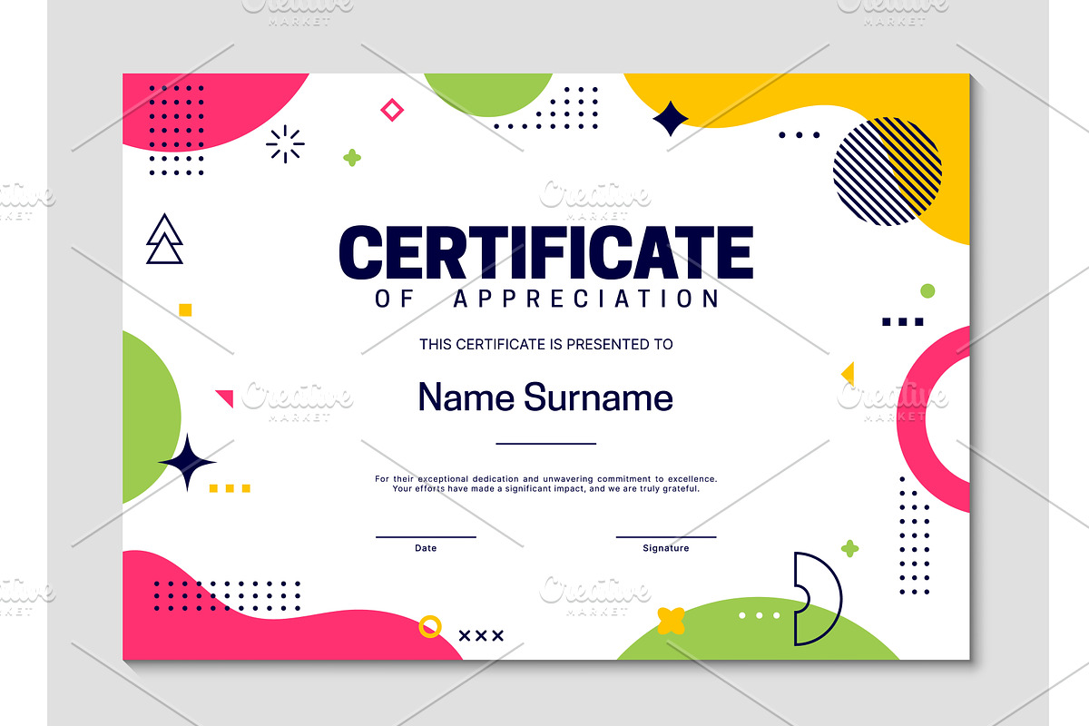 Diploma certificate template, a Decorative Illustration by Buch&Bee