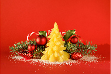 Red baubles with polka dots and, a Holiday Photo by tilialucida