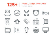 125+ Hotel and Restaurant Icons, an Outline Icon by Vectors Market (Thumbnail 1 of 3)