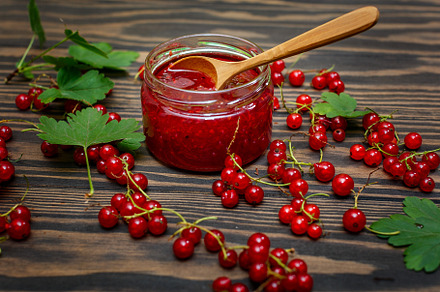 Jam and red currant berries, a Food & Drink Photo by Okssi68