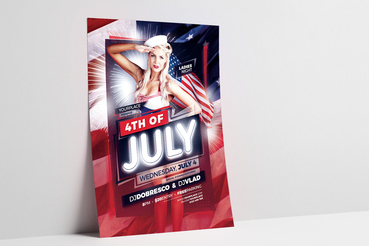 4th of July Flyer / Poster, a Flyer Template by Mariux (Photo 1 of 2)