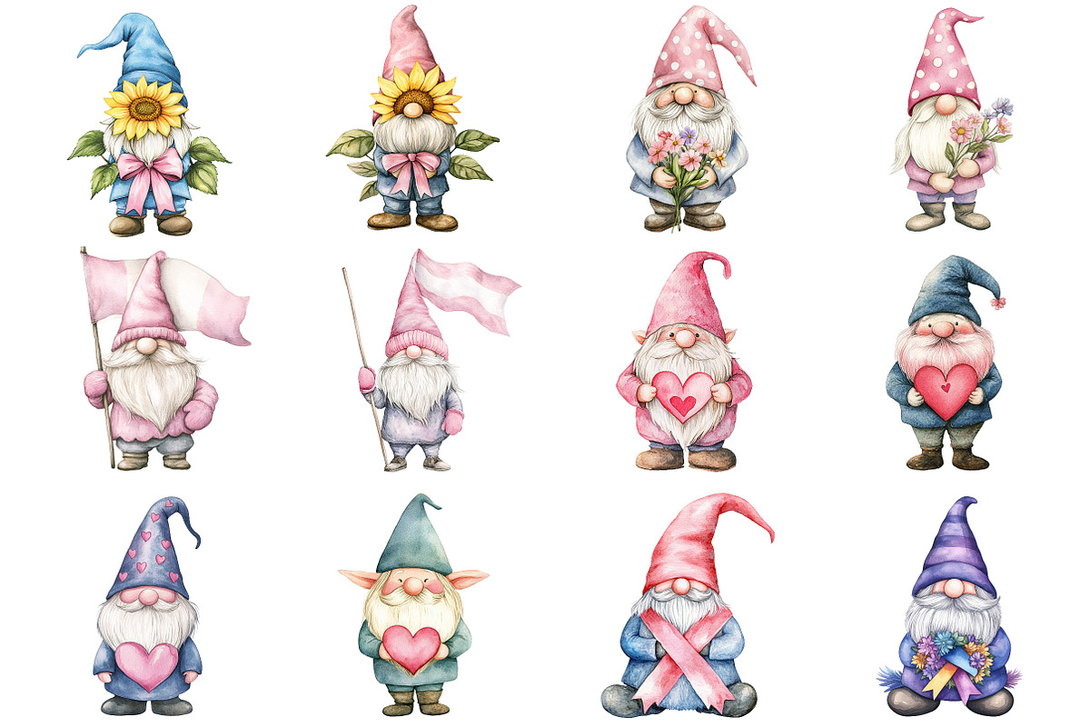 Fight Cancer Gnome Clipart, an Illustration by Design Market (Photo 2 of 3)