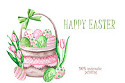 Easter watercolor set. Happy Easter!, an Illustration by SabinaWatercolorArt (Thumbnail 16 of 16)
