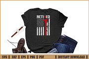 Retired Fire Captain SVG Cut File, an Illustration by Handy Arts Studio (Thumbnail 2 of 3)