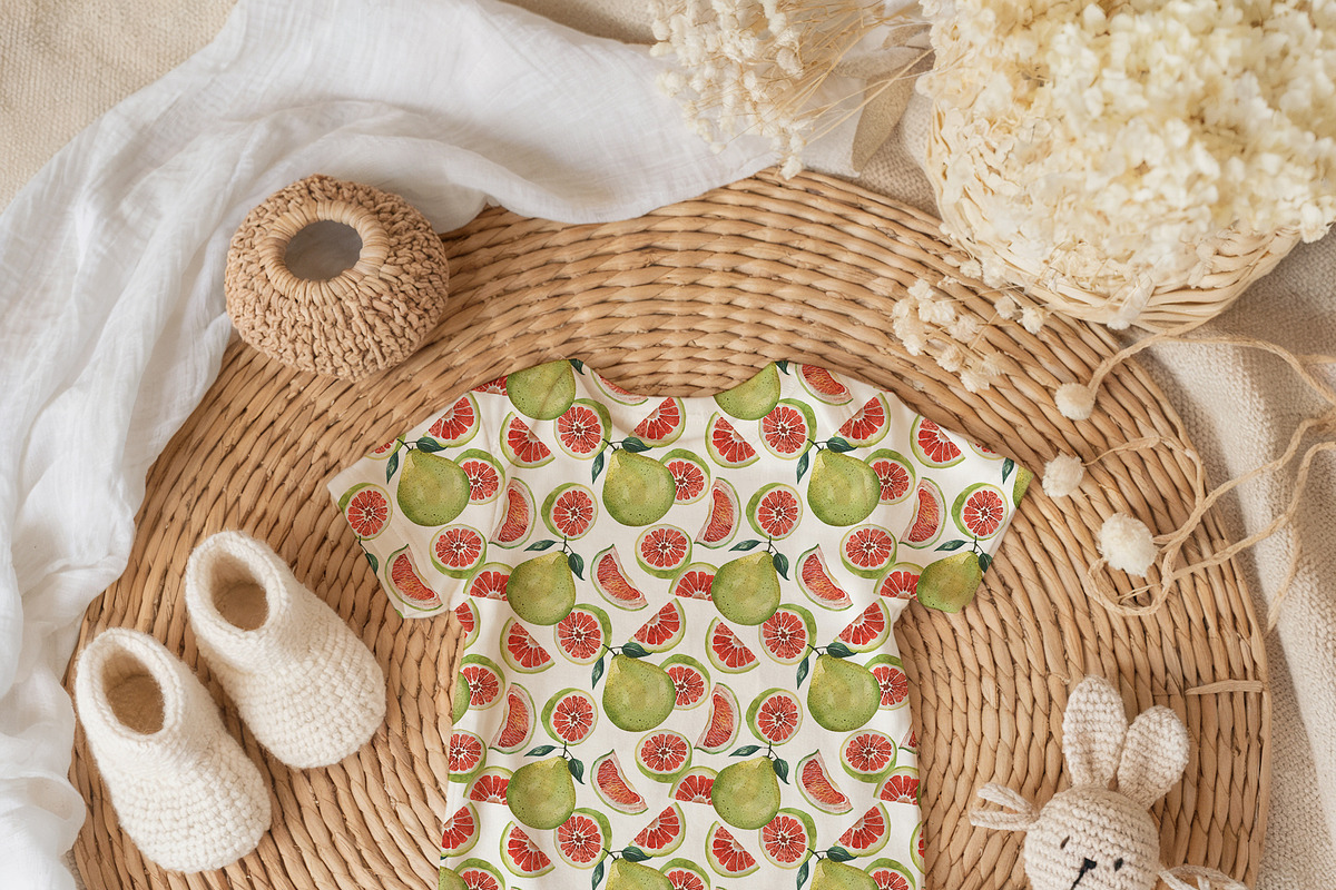 Watercolor Exotic Fruits Patterns, a Pattern Graphic by PatternPalette (Photo 3 of 15)