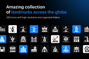 World Landmarks Icons, an Outline Icon by Brickclay (Thumbnail 6 of 8)