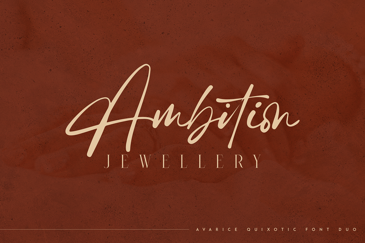 Avarice & Quixotic - modern font duo, a Serif Font by Only Fonts (Photo 4 of 12)