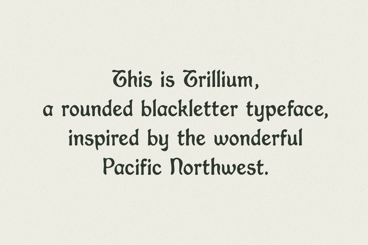 Trillium, a Blackletter Font by Bruised Goods (Photo 3 of 12)