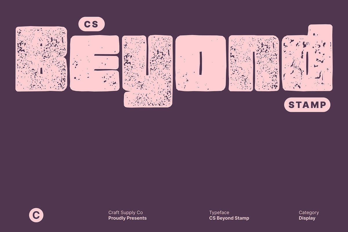 CS Beyond Stamp, a Sans Serif Font by Craft Supply Co. (Photo 1 of 8)