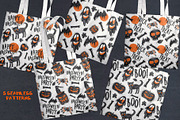 Halloween Linocut Clipart, an Illustration by Malena (Thumbnail 3 of 6)