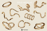 Golden Flow Abstract 3D Elements, an Object Graphic by Youandigraphics (Thumbnail 11 of 15)