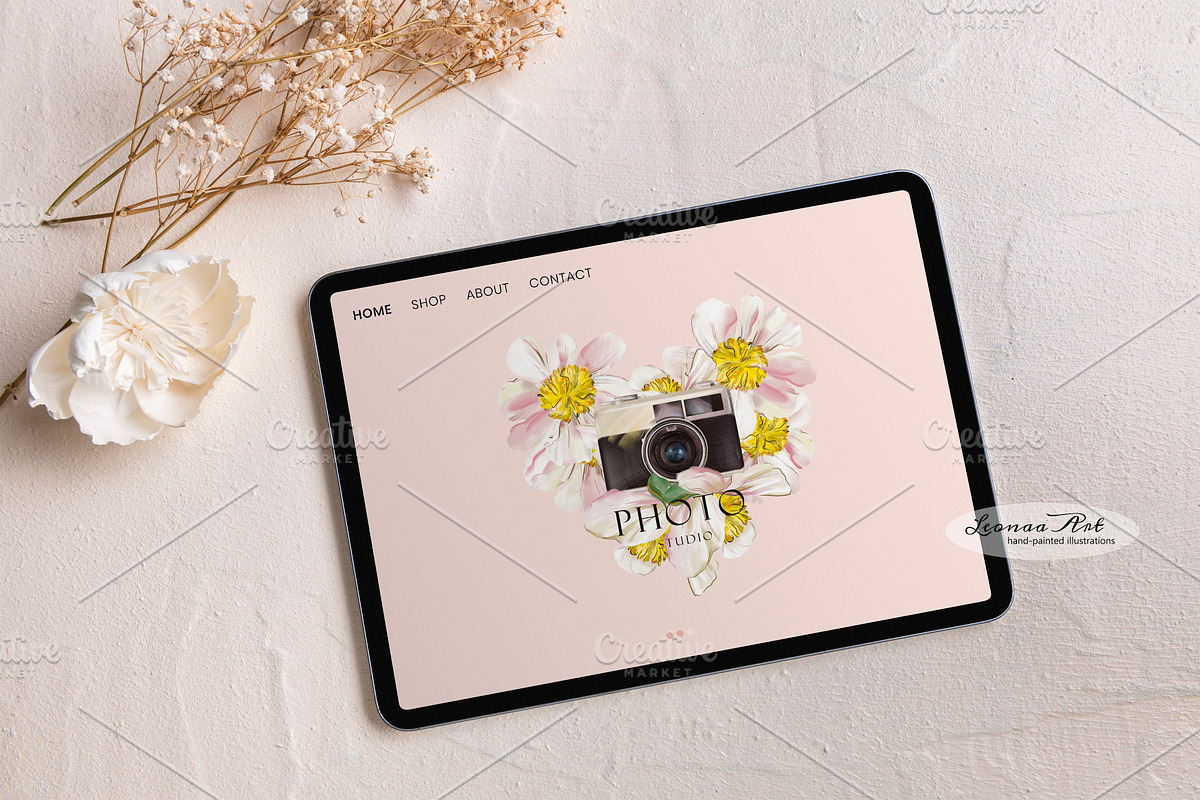Retro Camera Summer Clip Art, a Seasonal Illustration by Leonaa art (Photo 5 of 9)