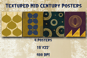 Textured Mid Century Posters