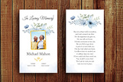 Flower Prayer Card For Funeral, a Card Template by Madhabi Studio (Thumbnail 2 of 3)