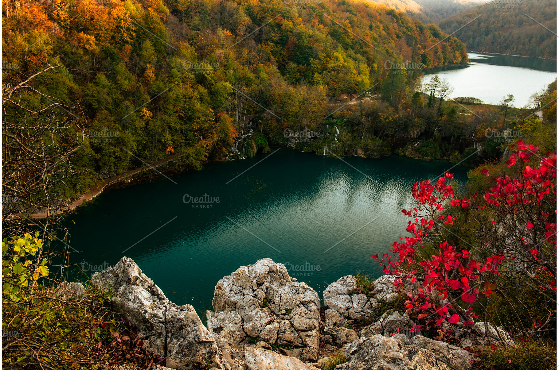 Autumn colors and lake of Plitvice, a Nature Photo by Nature and travel