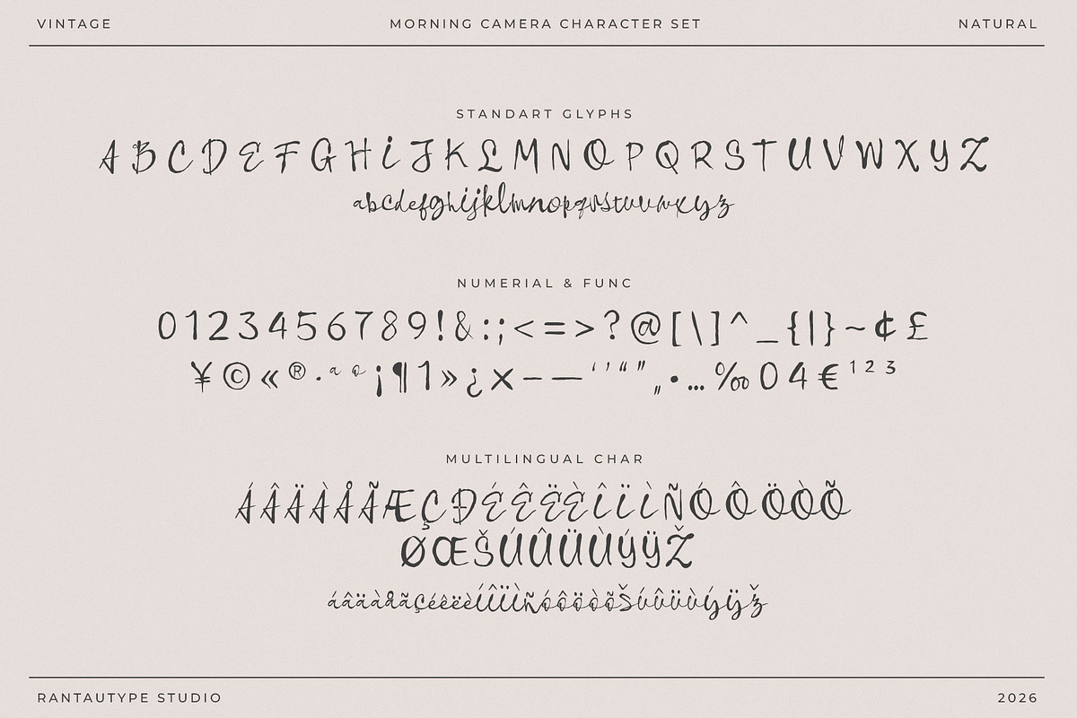 Morning Camera Natural Handwritten, a Handwritten Font by RantautypeStudio (Photo 4 of 9)