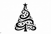 Elegant Christmas Tree Silhouette Se, an Illustration by balal (Thumbnail 6 of 21)