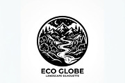 60 Eco Globe Landscape Silhouette, a Technology Illustration by Amazin_art (Thumbnail 45 of 49)