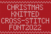 Christmas Knitted Cross-Stitch Font, a Symbol Font by Artolus (Thumbnail 1 of 7)