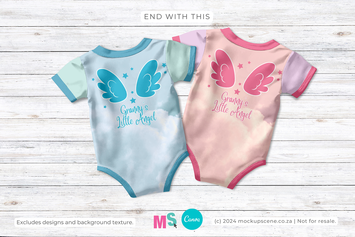 Baby One Piece Canva Smart Mockup, an Apparel Mockup by Mockup Scene (Photo 8 of 16)
