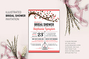 Illustrated Bridal Shower Invite, an Invitation Template by pallabip (Thumbnail 1 of 7)
